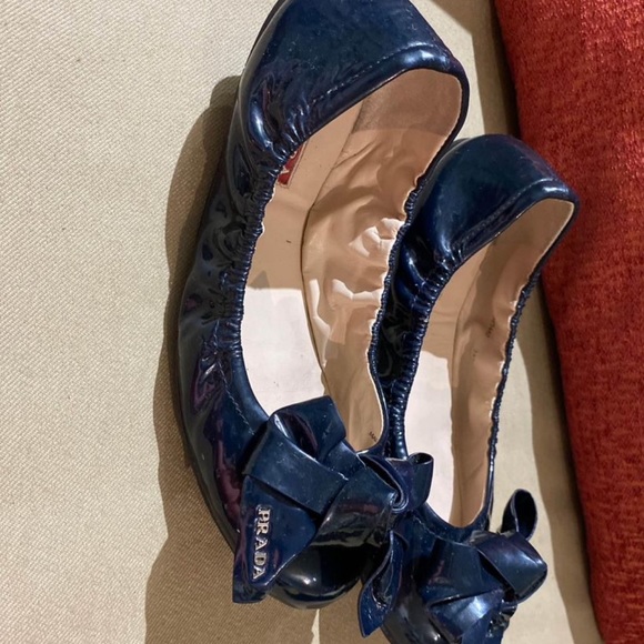 Blue Prada flats size 38 1/2 - Picture 3 of 5